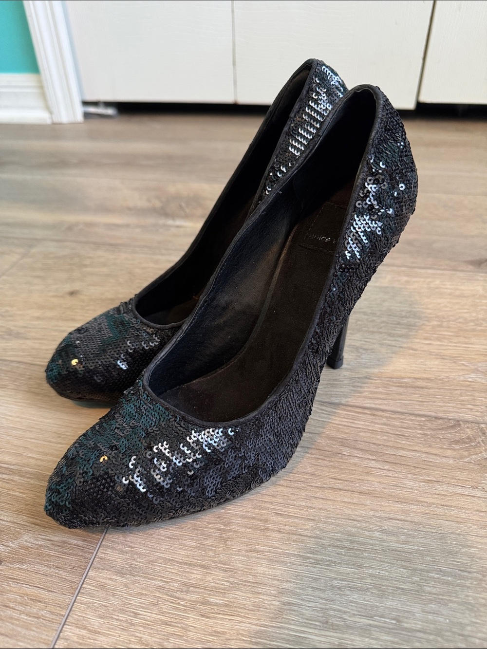 Dolce Vita Black Sequin Heels